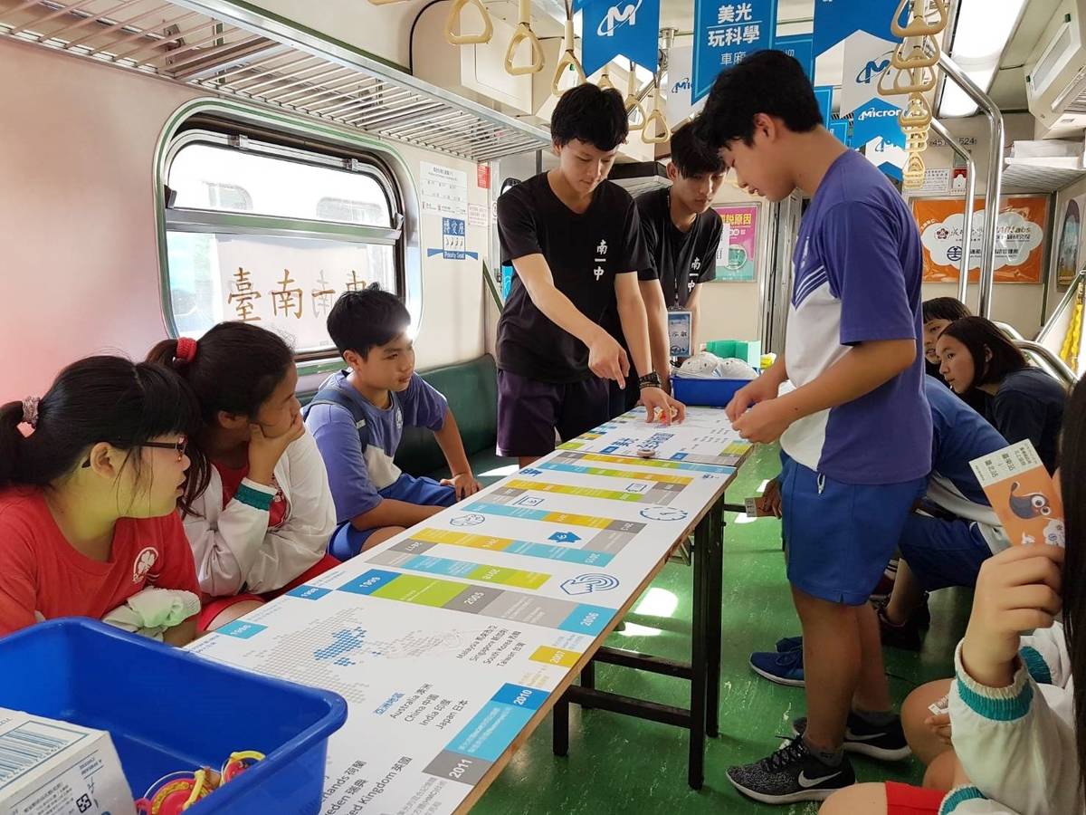 科普環島列車抵臺東 蘭嶼學生跨海「搭火車玩科學」