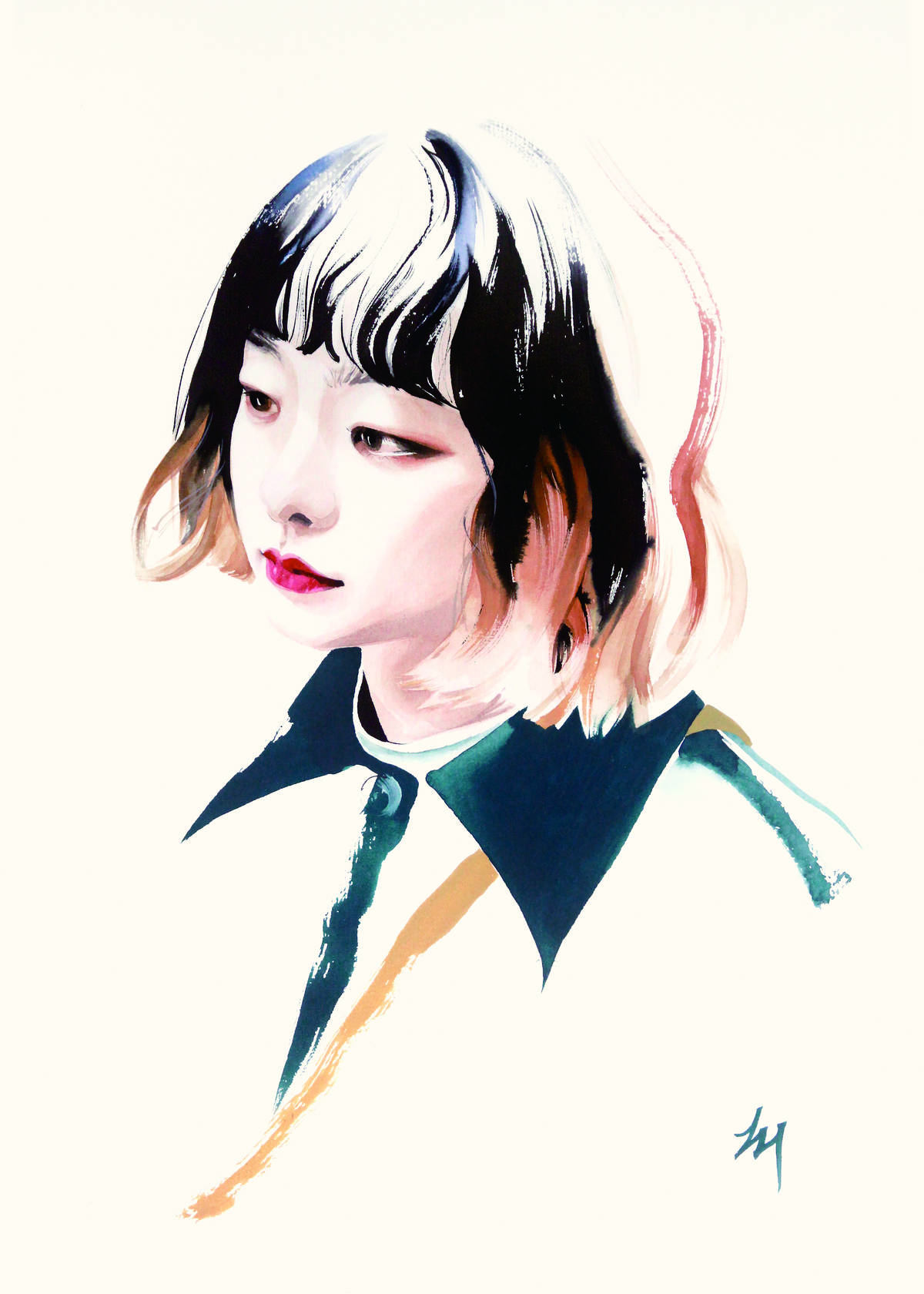 深思女孩/施易亨繪