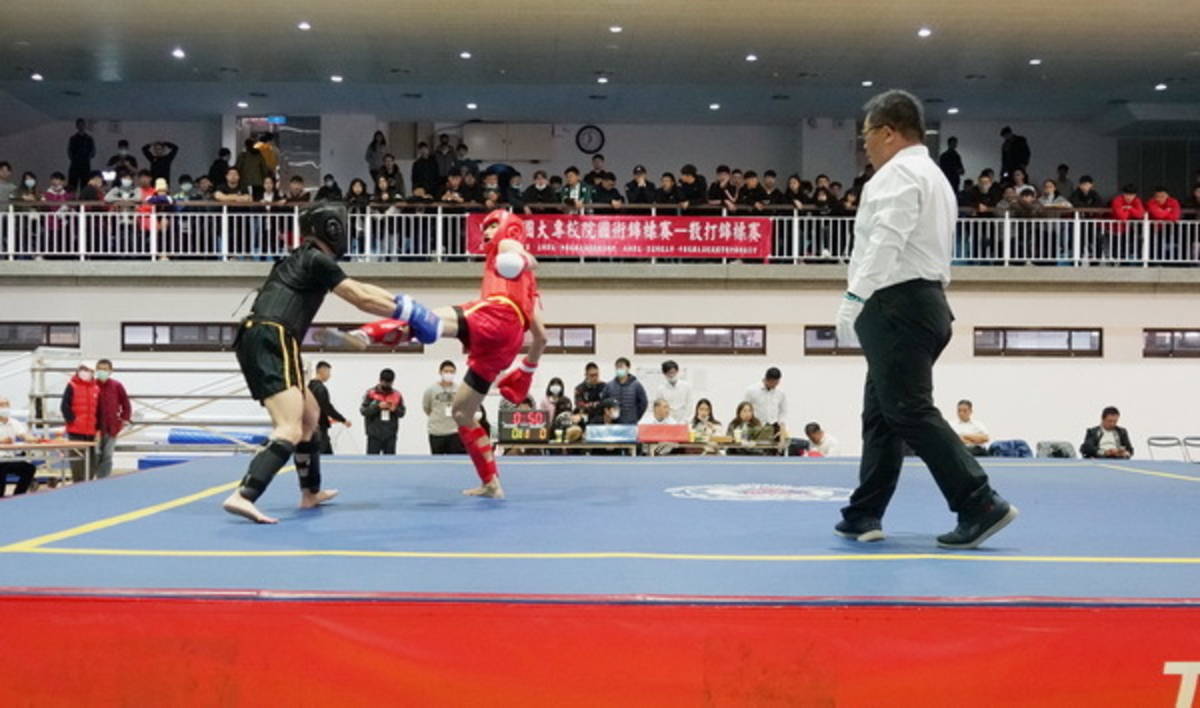 散打比賽比賽情形（圖片來源：育達科技大學）