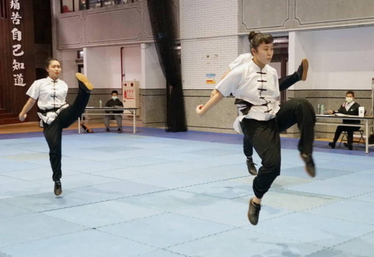 傳統國術團體套路比賽情形（圖片來源：育達科技大學）