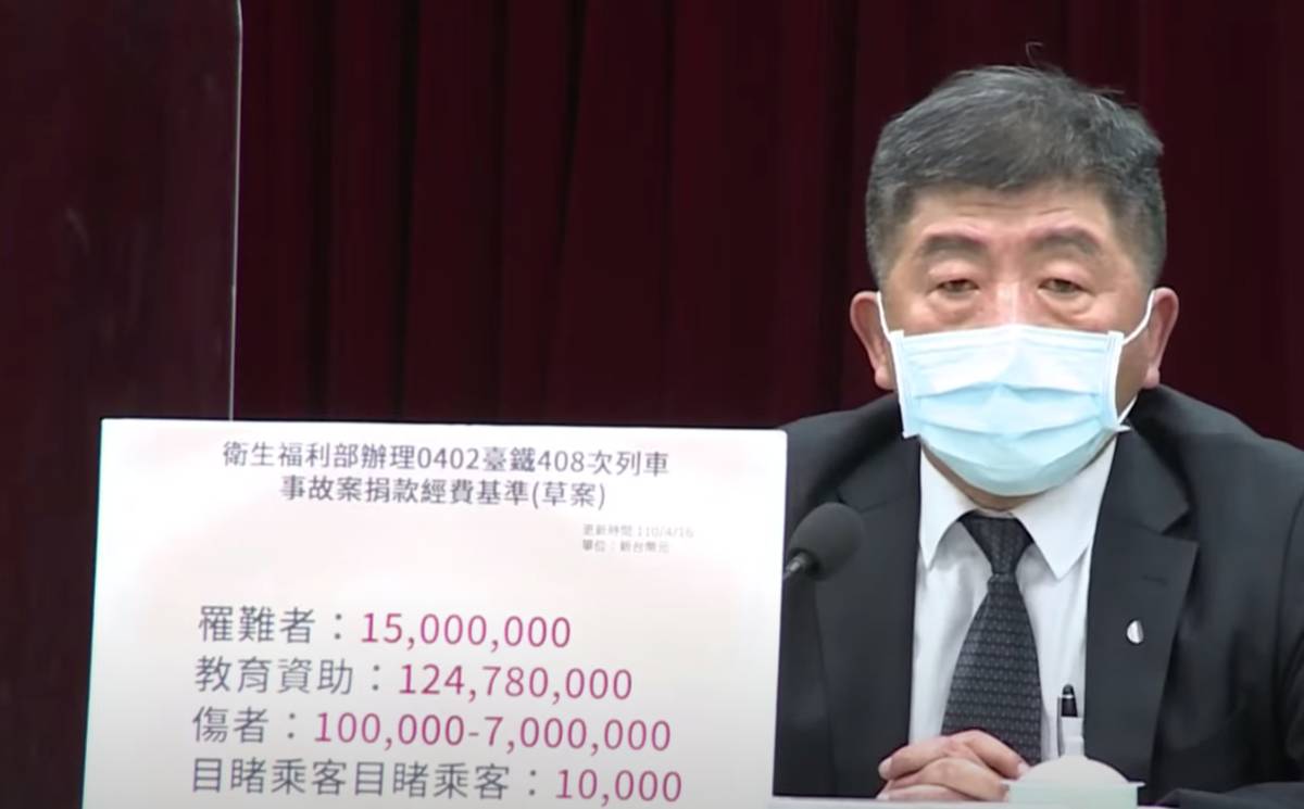 衛福部公布太魯閣善款分配運用 陳部長強調：一毛不留