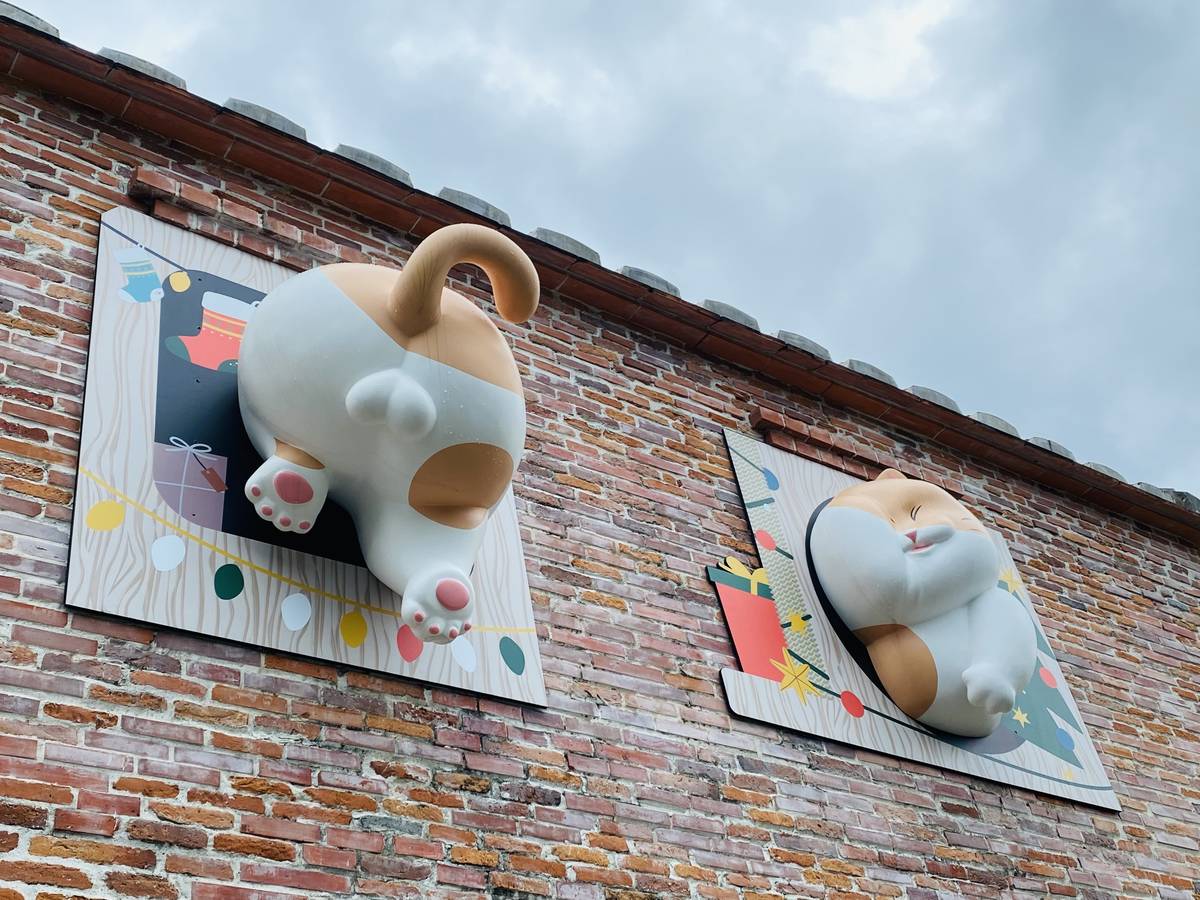 淡水海關碼頭「巨型貓屋」 讓古蹟從裡到外都可愛