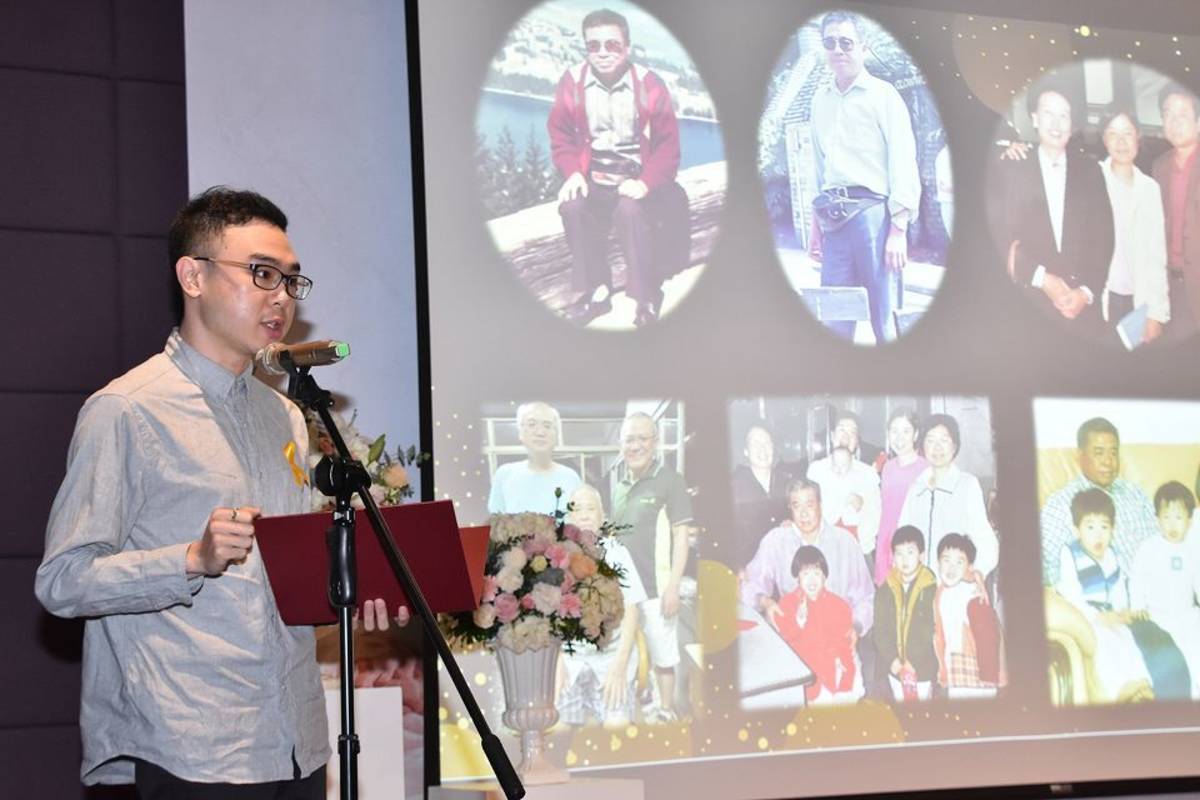 黃昭農老師的孫子表示，捐贈大體是爺爺的心願，也是家人的驕傲。