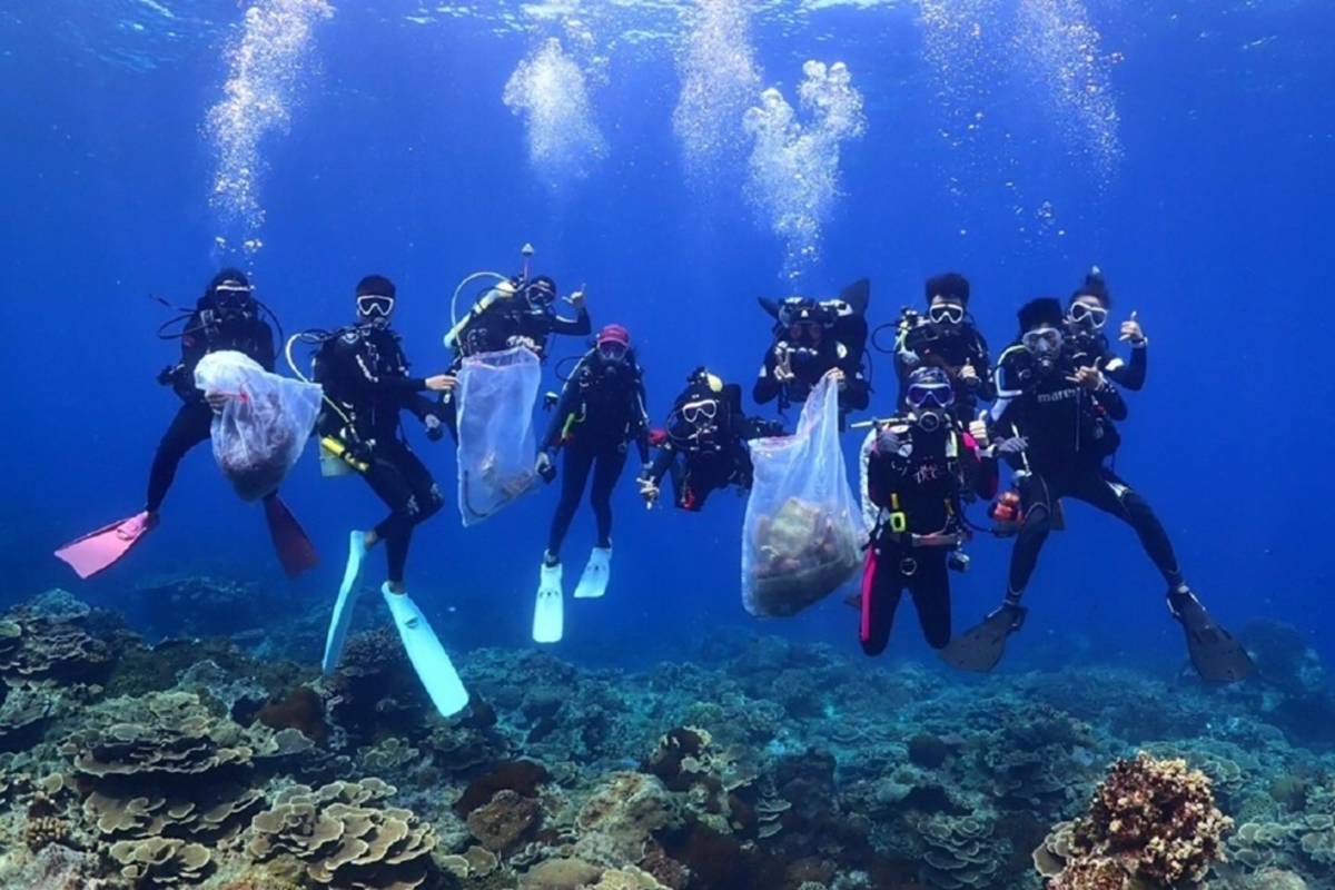 臺東縣環保局前進綠島鄉辦理海洋保育系列活動。(臺東縣政府提供)