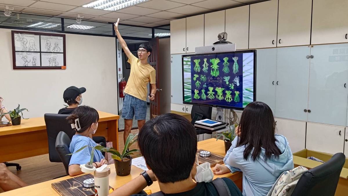 傑西老師說明鹿角蕨的生長環境和特性