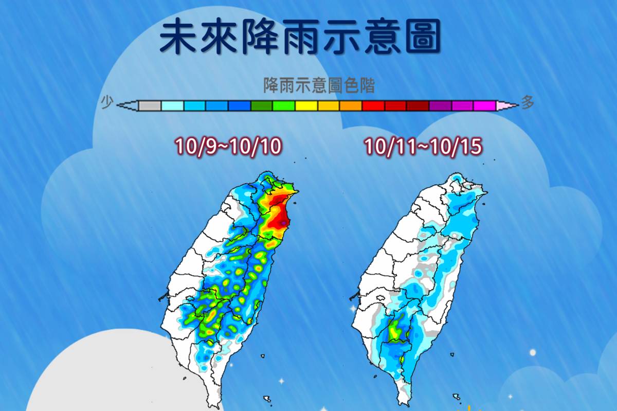 受東北季風與鋒面影響 明國慶大會氣溫將偏濕涼