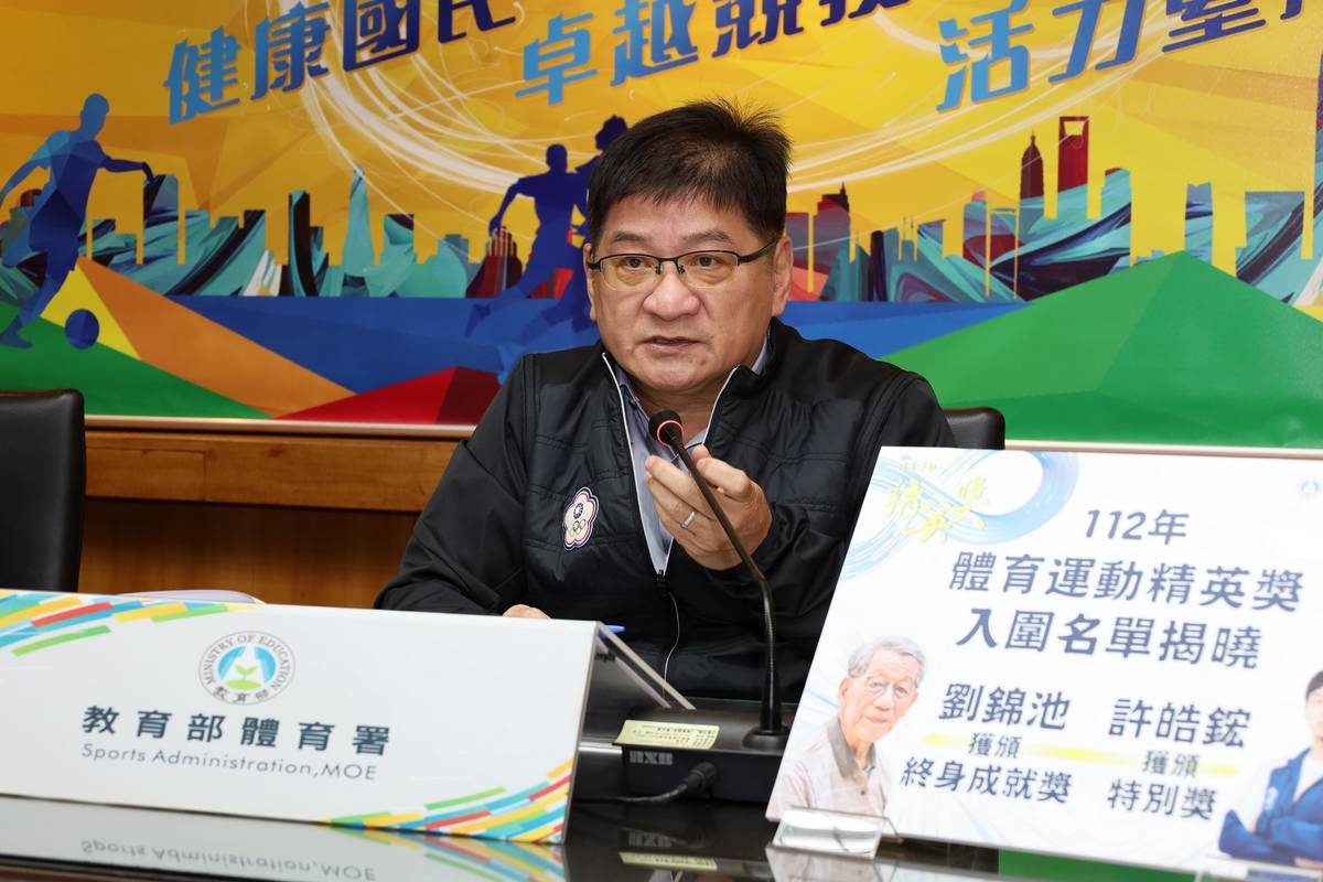 教育部體育署洪志昌副署長感謝各界支持112年體育運動精英獎，並肯定教練及選手們為體壇無止境的貢獻 (體育署提供)