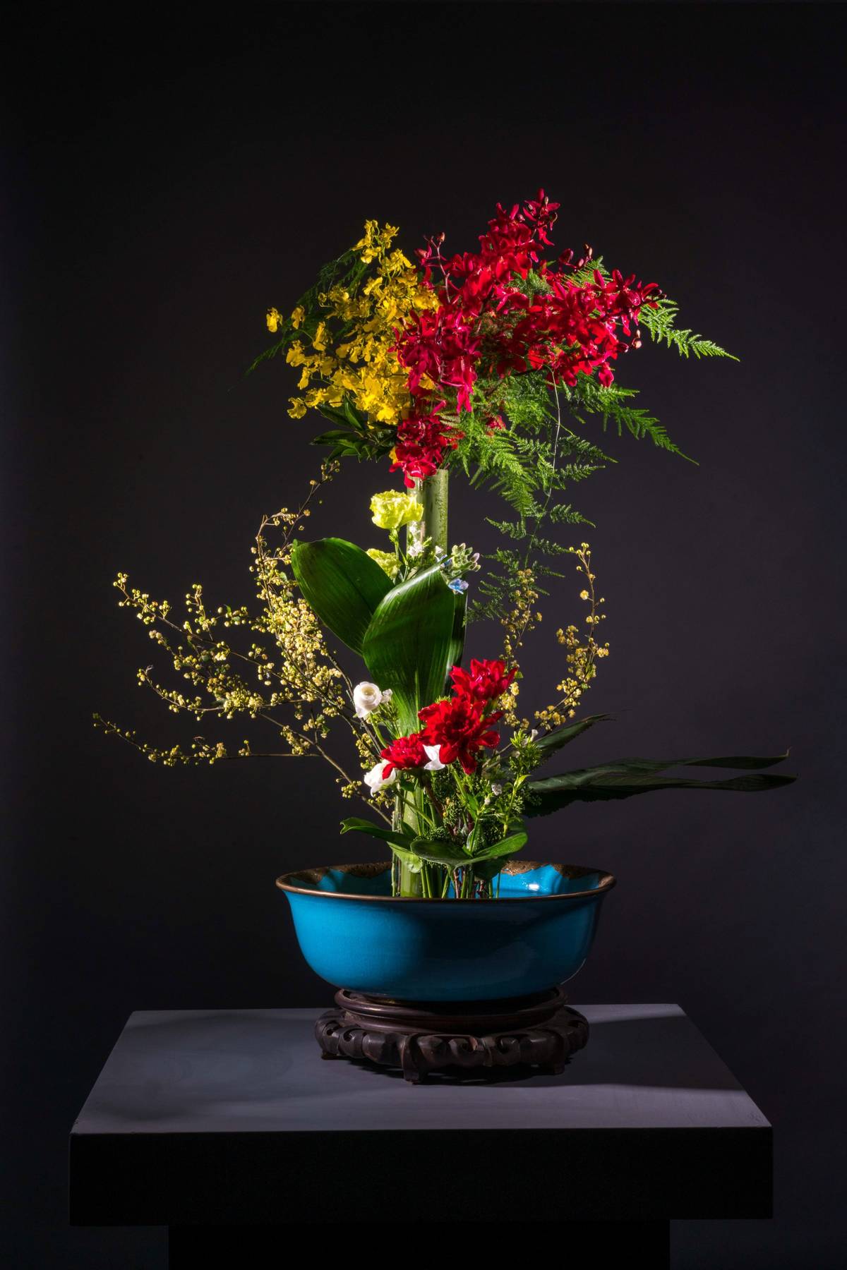 60多件插花藝術作品，將當季花卉與傳統詩詞文化巧妙結合，展現花藝的醇美風采