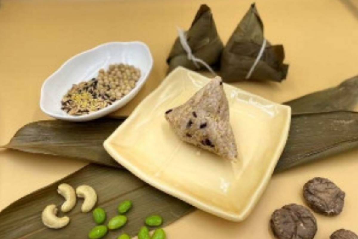 為長者設計「全穀豆豆香粽」，以高纖的全榖雜糧取代糯米