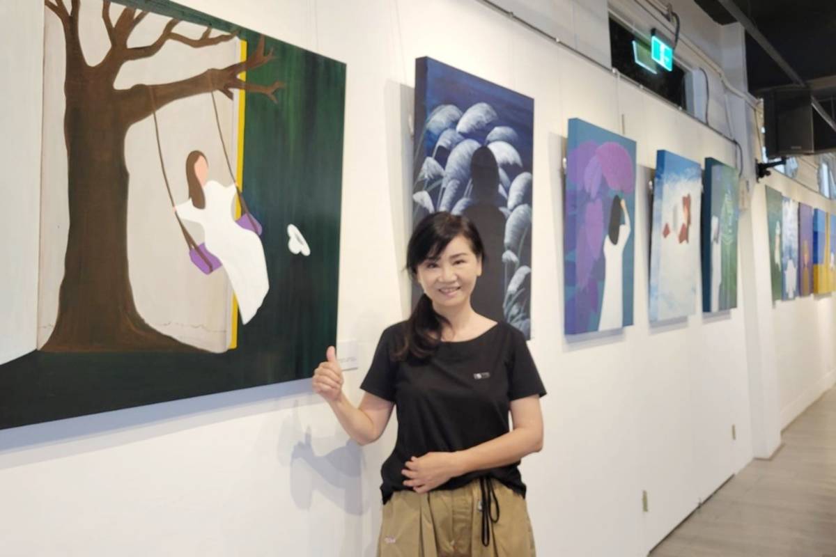 臺東生活美學館生活工坊展出「新思維」偕汝穎當代藝術創作展。