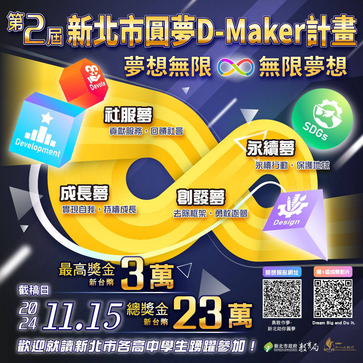 第2屆新北圓夢D-Maker宣傳圖卡