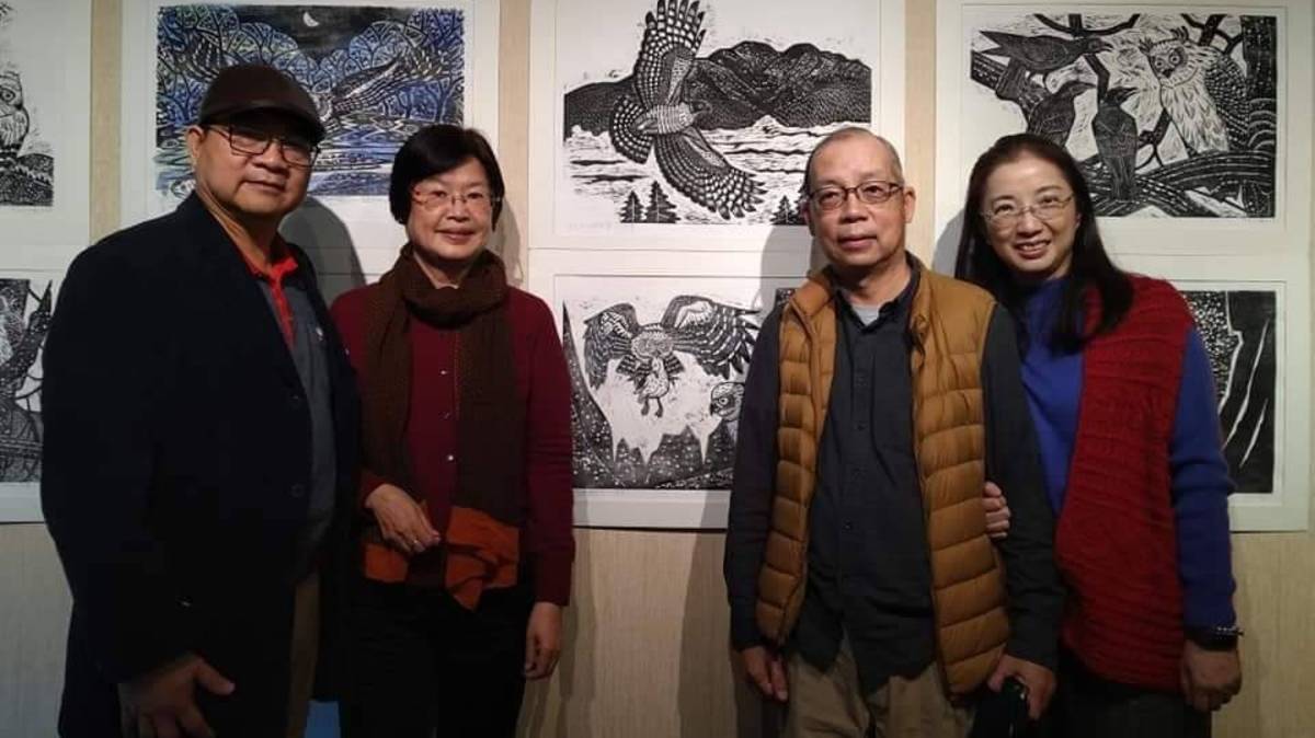 玉山社魏淑貞總編輯參與版畫展