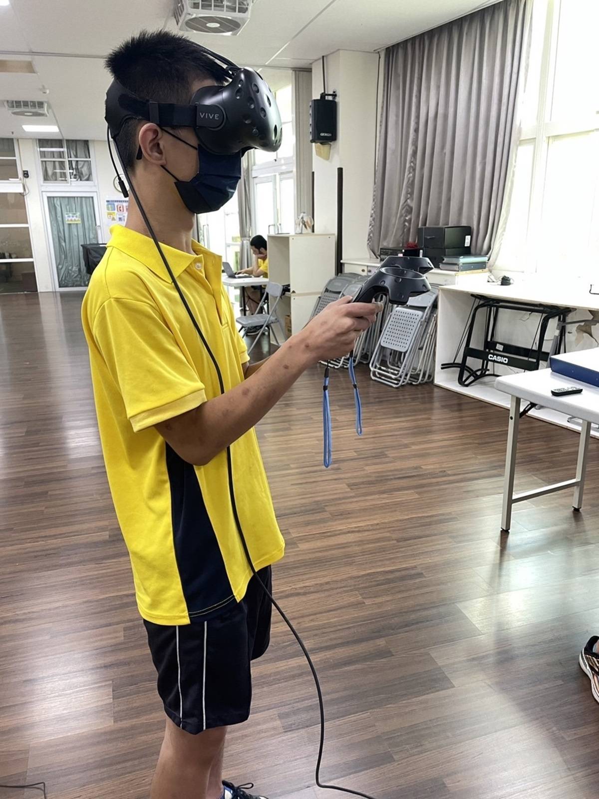 課程結合擴增實境(AR)與虛擬實境(VR)學習(教育部提供)