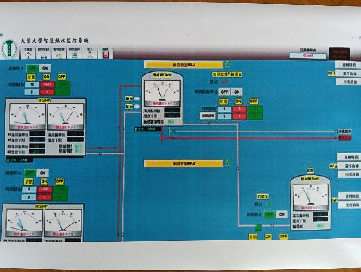 大葉大學學舍建置熱水智慧監控系統(圖片來源：大葉大學提供)