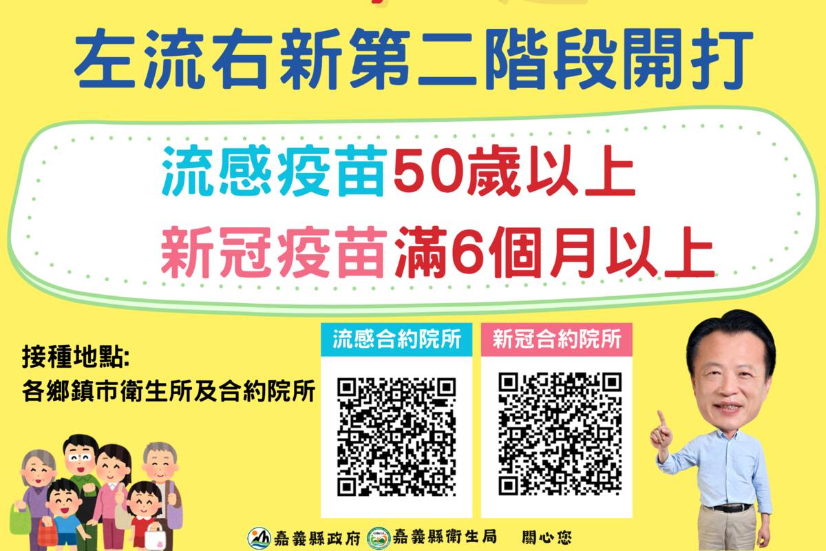 「左流右新」11月起擴大接種族群 嘉義縣開放企業揪團到場服務