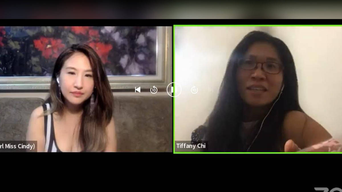 Miss Tiffany and I at my Educational Livestream back in the days
.
我和紀雅芸老師在我過去的教育直播中