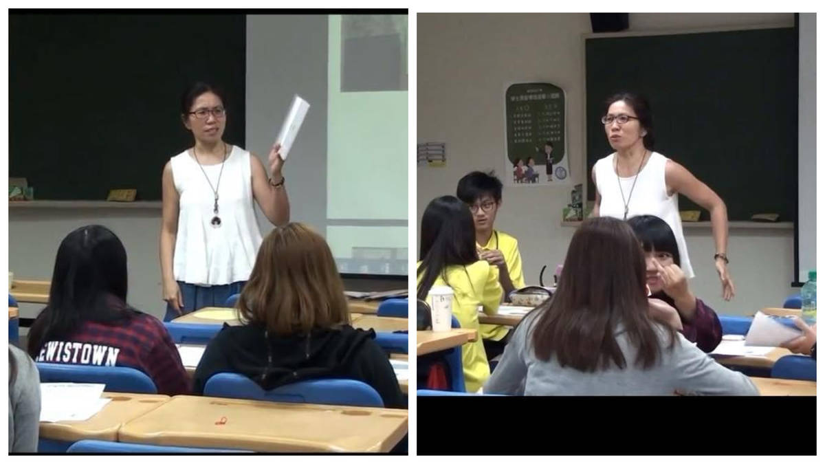 Miss Tiffany Chi with her students
.
紀雅芸老師與學生