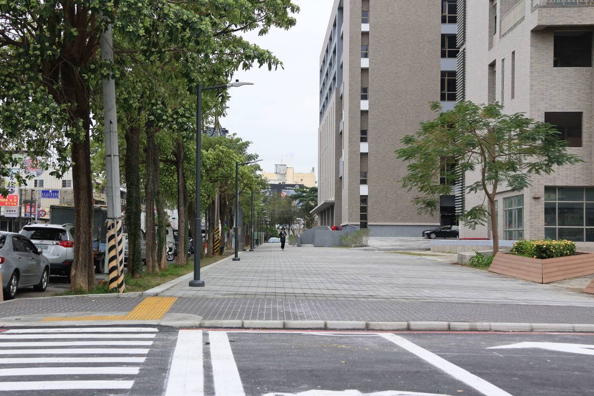 改善後的臨臺三線校園週邊步道（圖源：雲林縣政府）