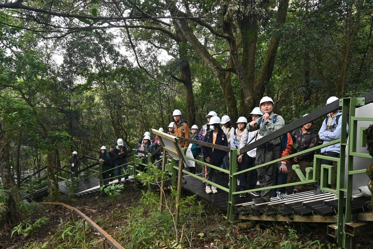 響應2050淨零碳排及推廣永續林業的概念，臺北市大地處大崙頭山林地示範區舉辦研習活動