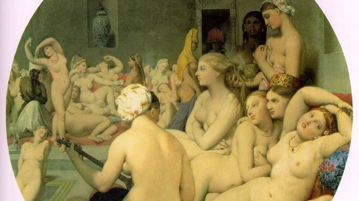 《土耳其浴女》（The Turkish Bath），1862年，收藏於羅浮宮