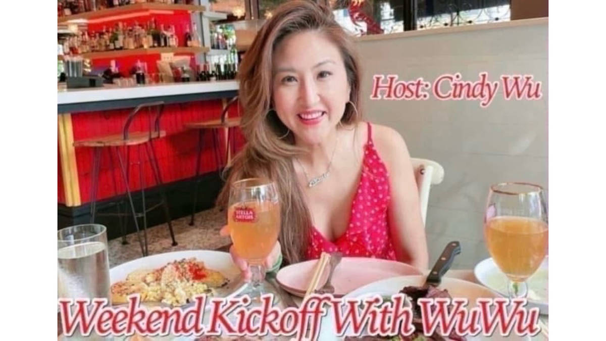 「與小吳的周末開場趴」， Cindy Wu 吳怡靜主播
.
”Weekend Kickoff with WuWu”, Host Cindy Wu