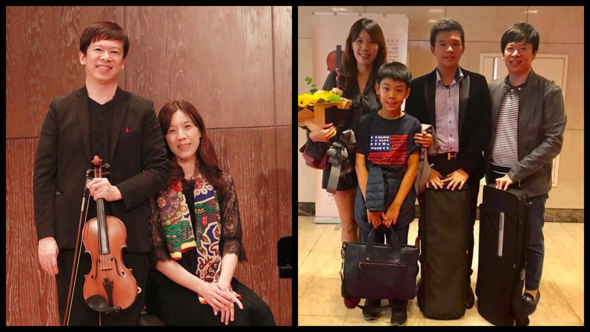 岳岳與家人：爸爸吳怡宗、媽媽賴欣如、弟弟吳承恩
.
Niccolo with family: Dad Anthony Wu, Mom Amy Lai, little brother Jeffrey Wu