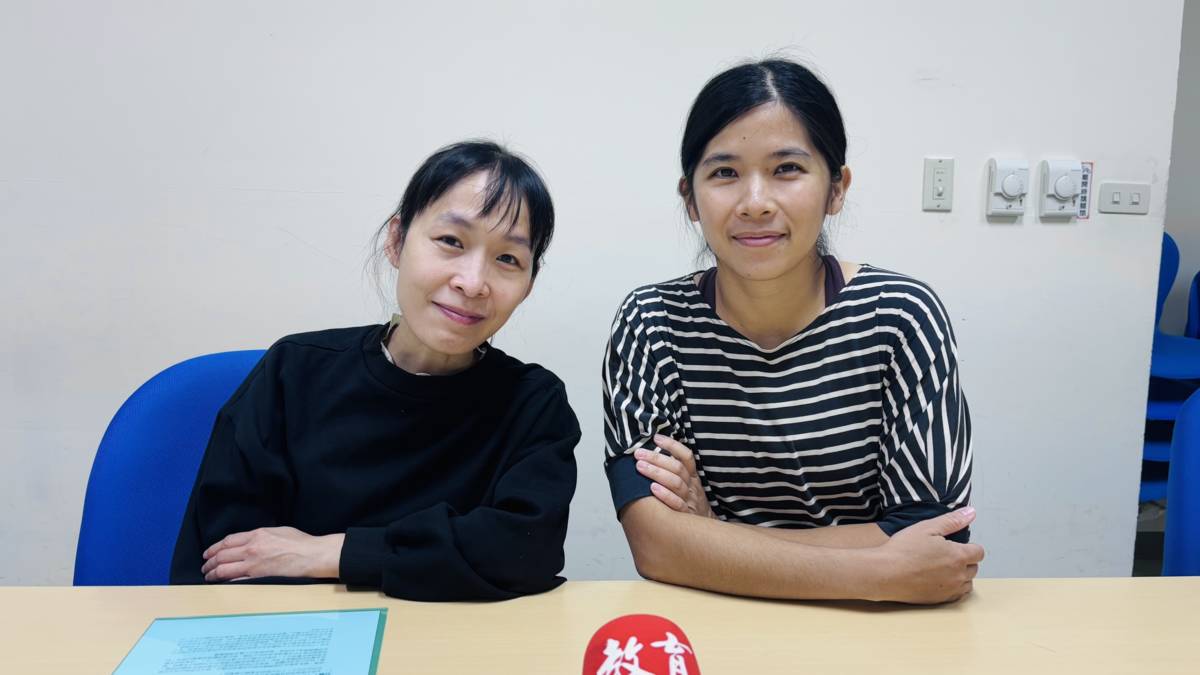 謝孟庭語言治療師(左)與魏妤倩小兒科醫師分享哺餵母乳好處多
