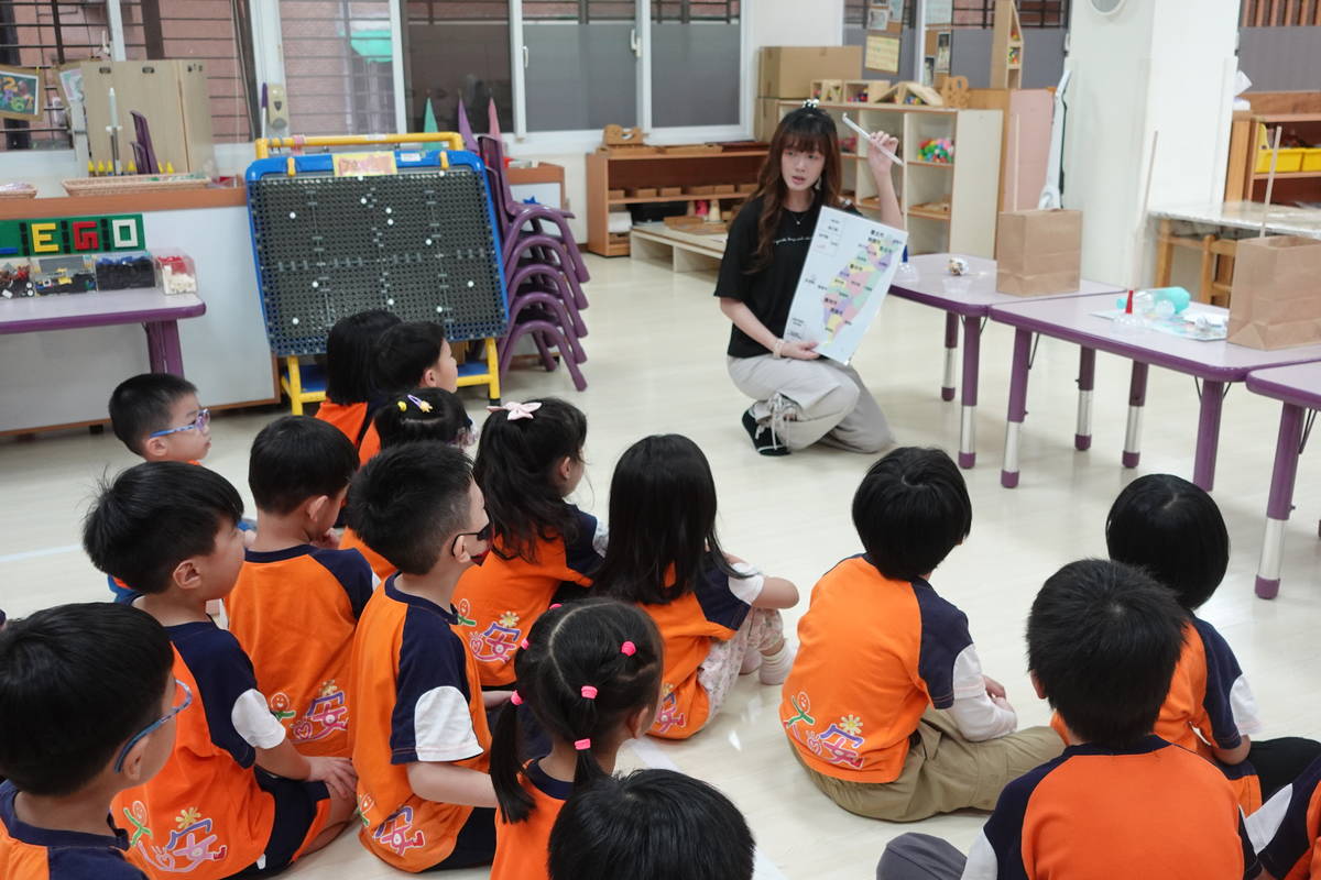 臺北市立大安幼兒園教學團隊以臺灣地圖為遊戲背景，設計創新教案，帶領幼兒學永續