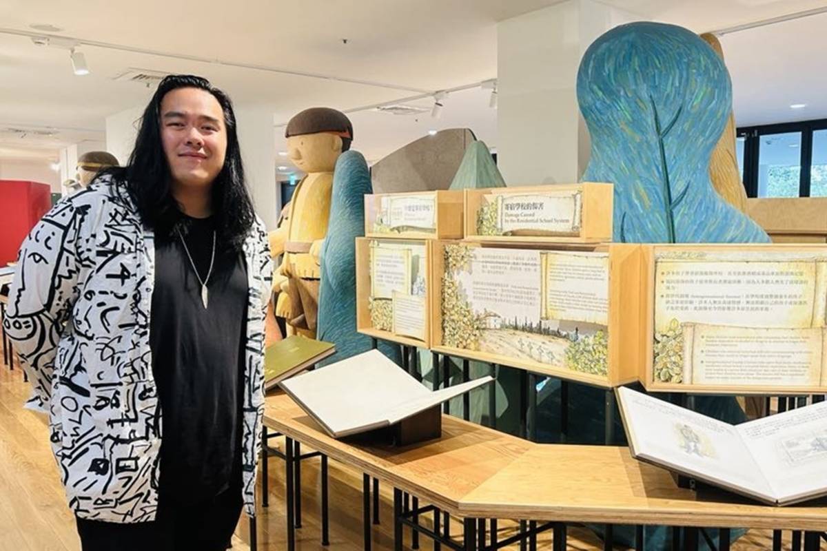 探索館同理心展區有著介紹加拿大寄宿學校的部分，這也是加拿大原住民音樂人Aysanabee的外公經歷過的傷痛故事。