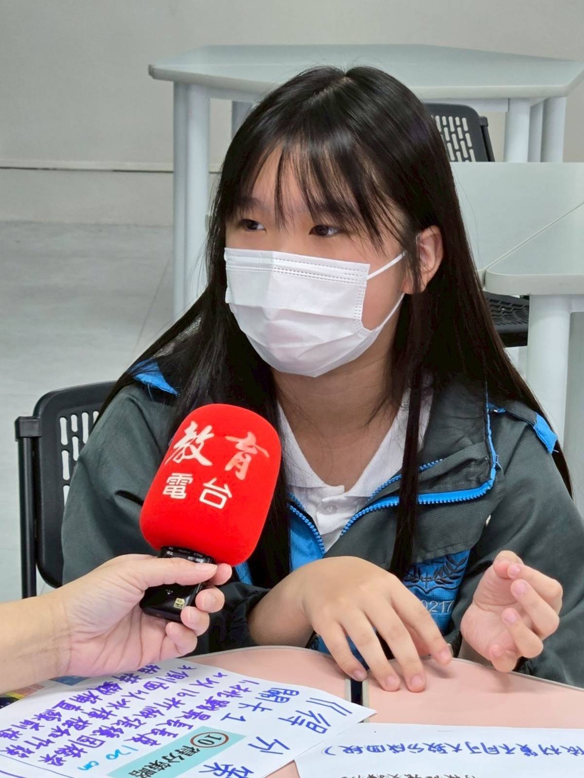 仁愛國中學生蘇品瑄表示，比賽除了考驗手作能力外，也重視隨機應變能力