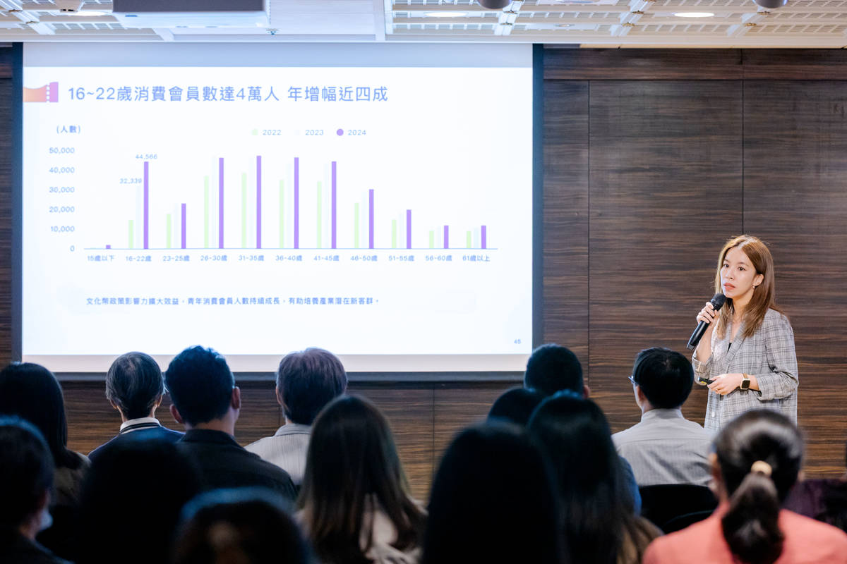國家兩廳院業務發展部經理周巧絃解說年度數據(兩廳院提供)