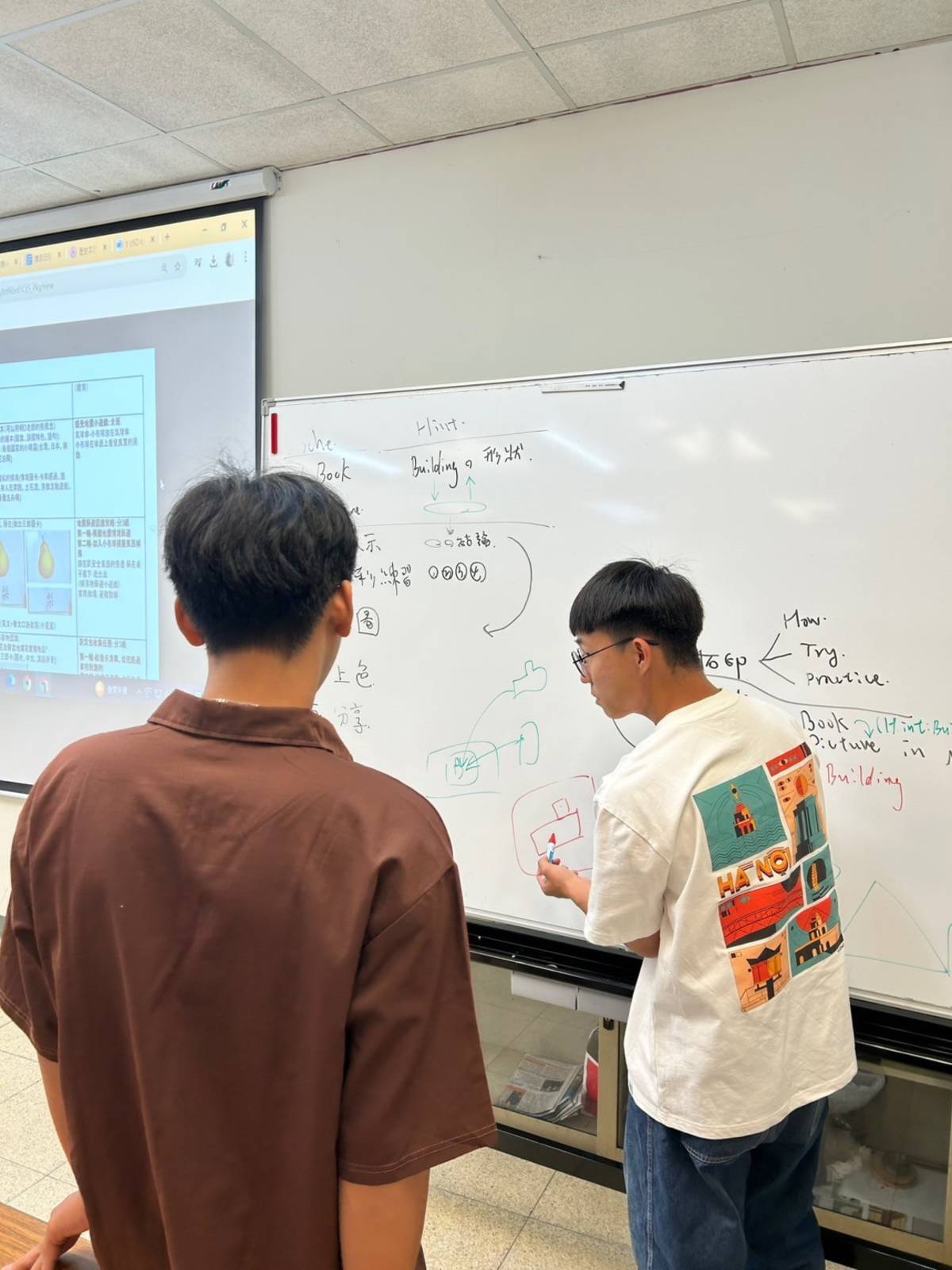 同學們集訓討論教學內容