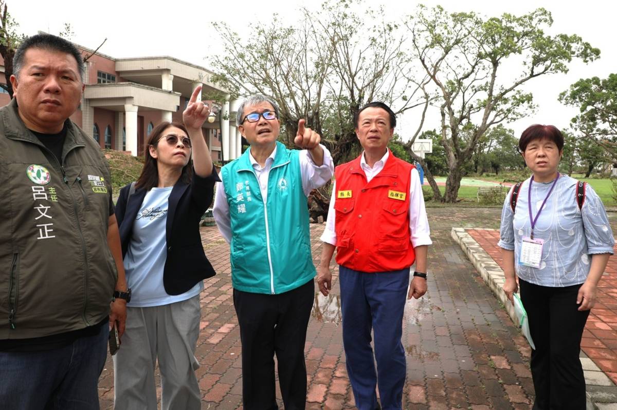 丹娜絲颱風嘉縣校園災損初估將近1億 教育部勘災義竹國中