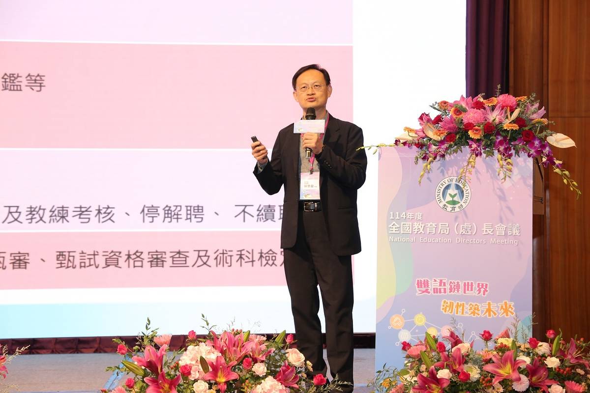 教育部體育署學校體育組蔡忠益組長表示，未來學校體育分工，涉及一般體育教學由教育部辦理，涉及運動專業部分，則由運動部主政。(體育署提供)
