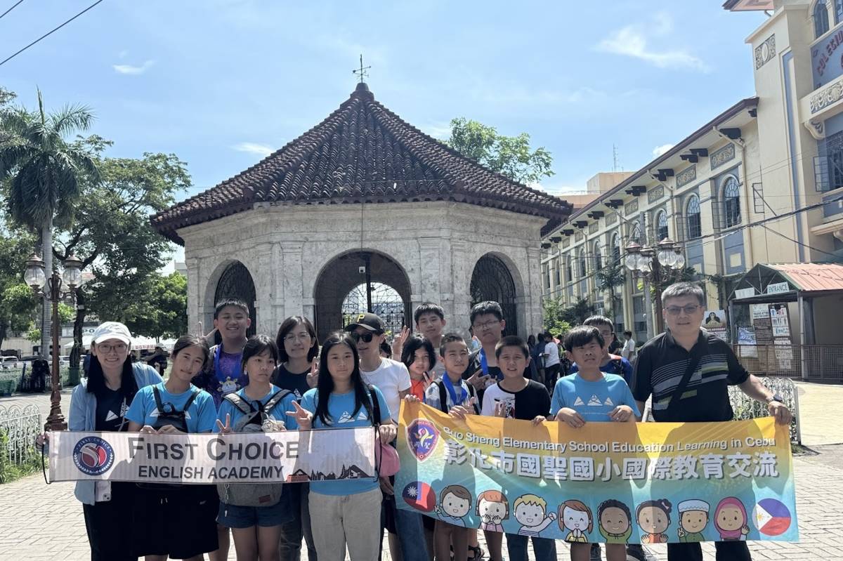 國聖國小學生前往菲律賓First Choice語言學校進修英語（圖源：國聖國小）