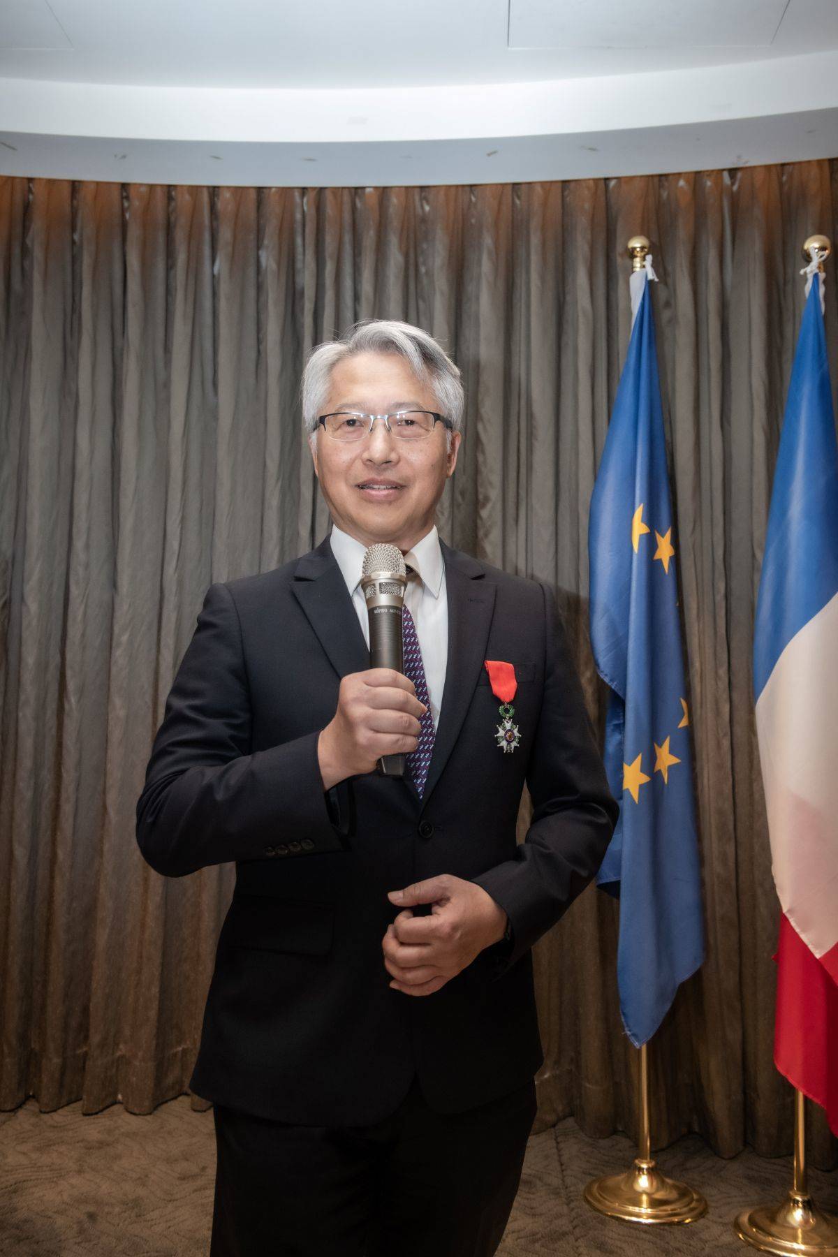 廖俊智院長表示，獲獎象徵著臺法之間在科研領域深厚且持續擴展的合作關係(圖片來源：中研院)