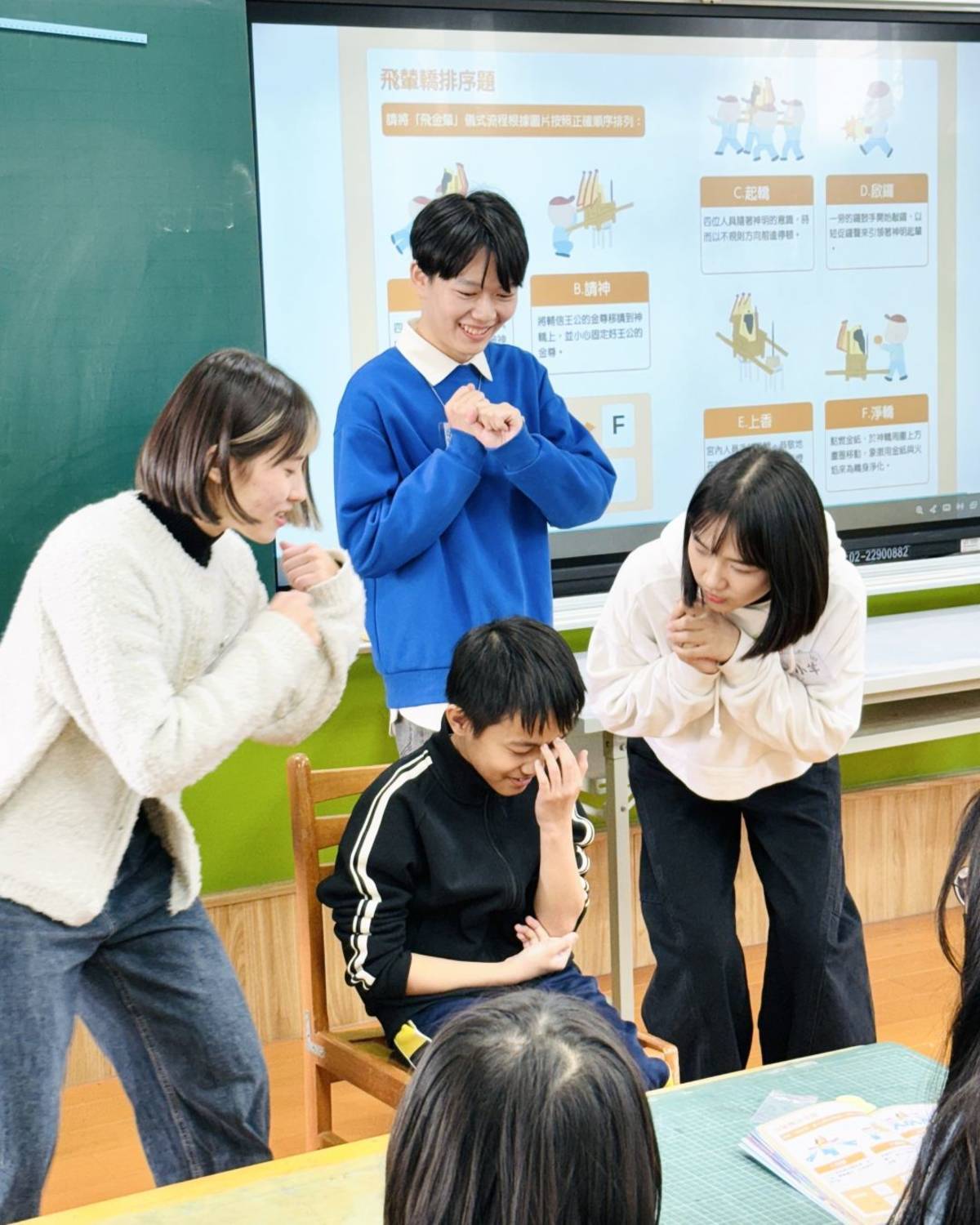 中原大學學生團隊學校上課情形。(中原大學提供)