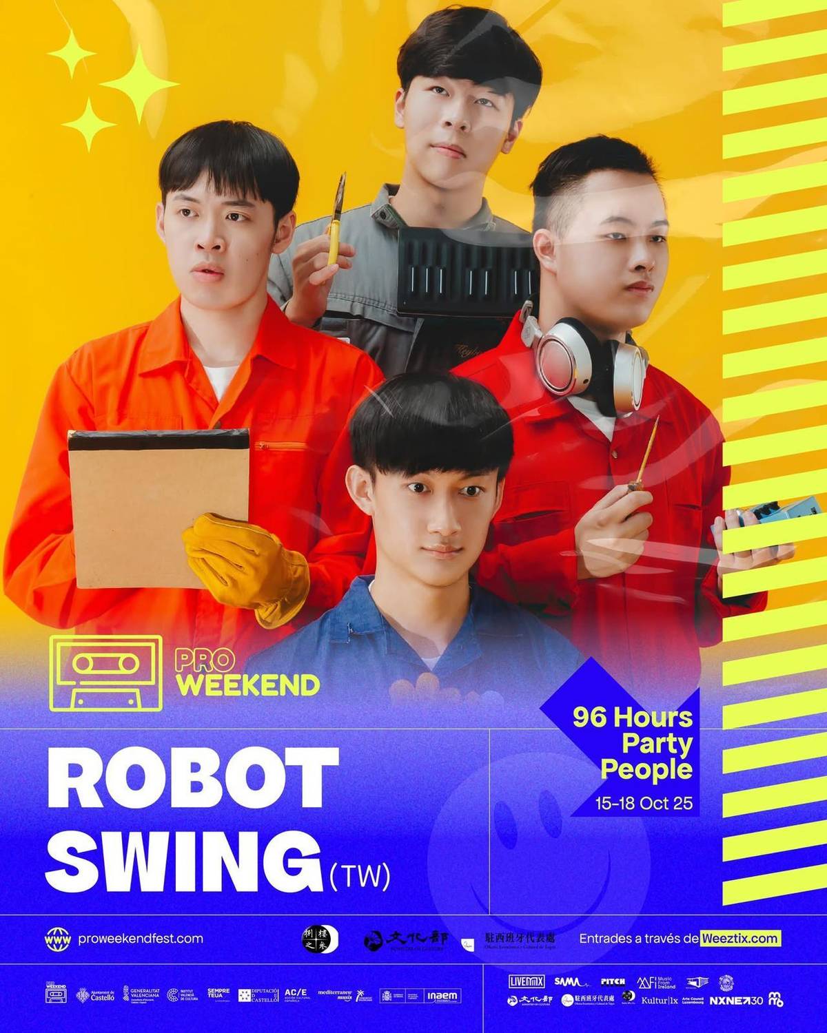 臺灣團隊Robot_Swing將於10月15日至18日在「Pro_Weekend_Fest國際音樂節」期間演出（Pro_Weekend_Fest國際音樂節提供）