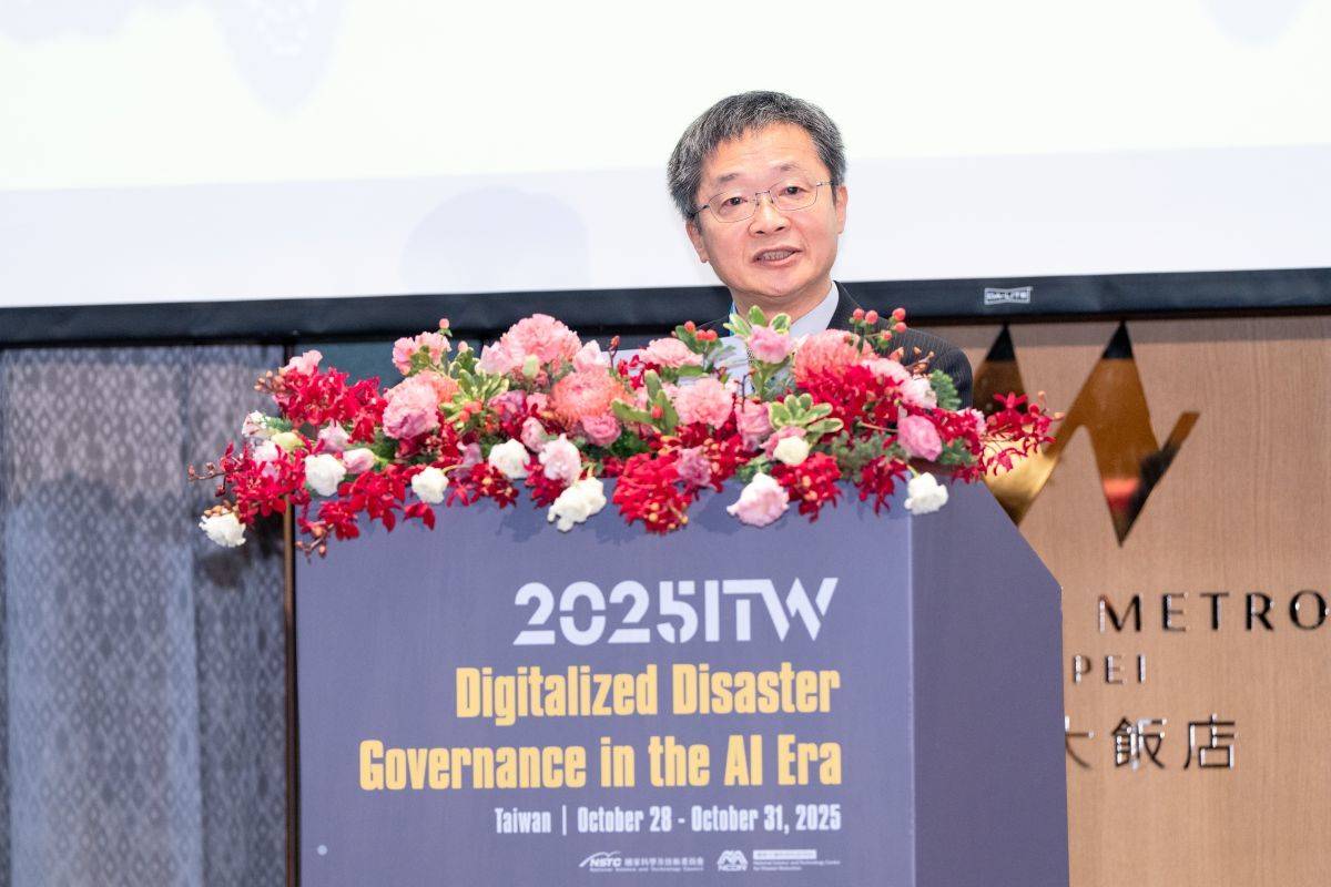 國科會科國處李旺龍處長表示，研習營推廣臺灣防災科研資源與成果(圖片提供:國科會)