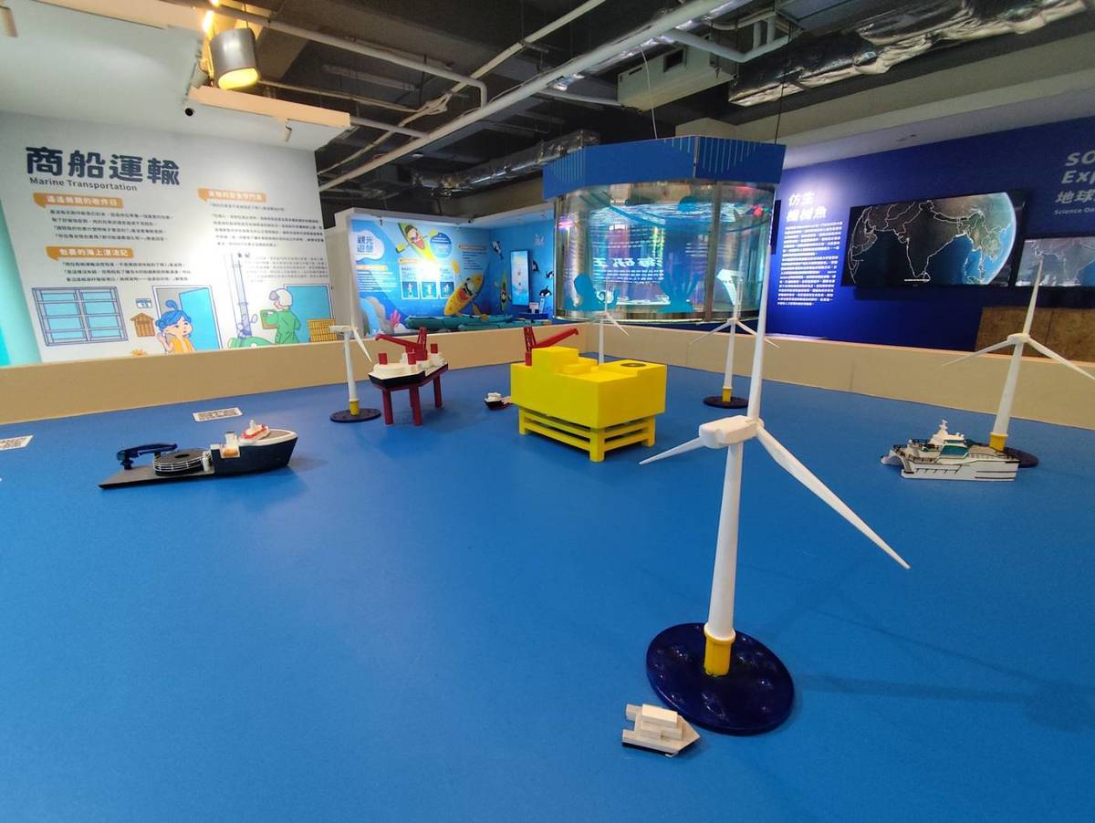 海洋職涯探索基地配合8大職業主題與大學18學群規劃出的職涯知識探索空間