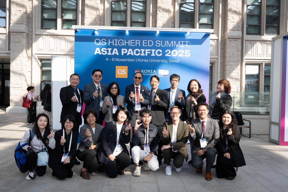 「國立臺灣大學系統」於11月4日至6日共同參加在韓國高麗大學首爾校區舉行的QS亞太高教峰會。(臺科大提供)