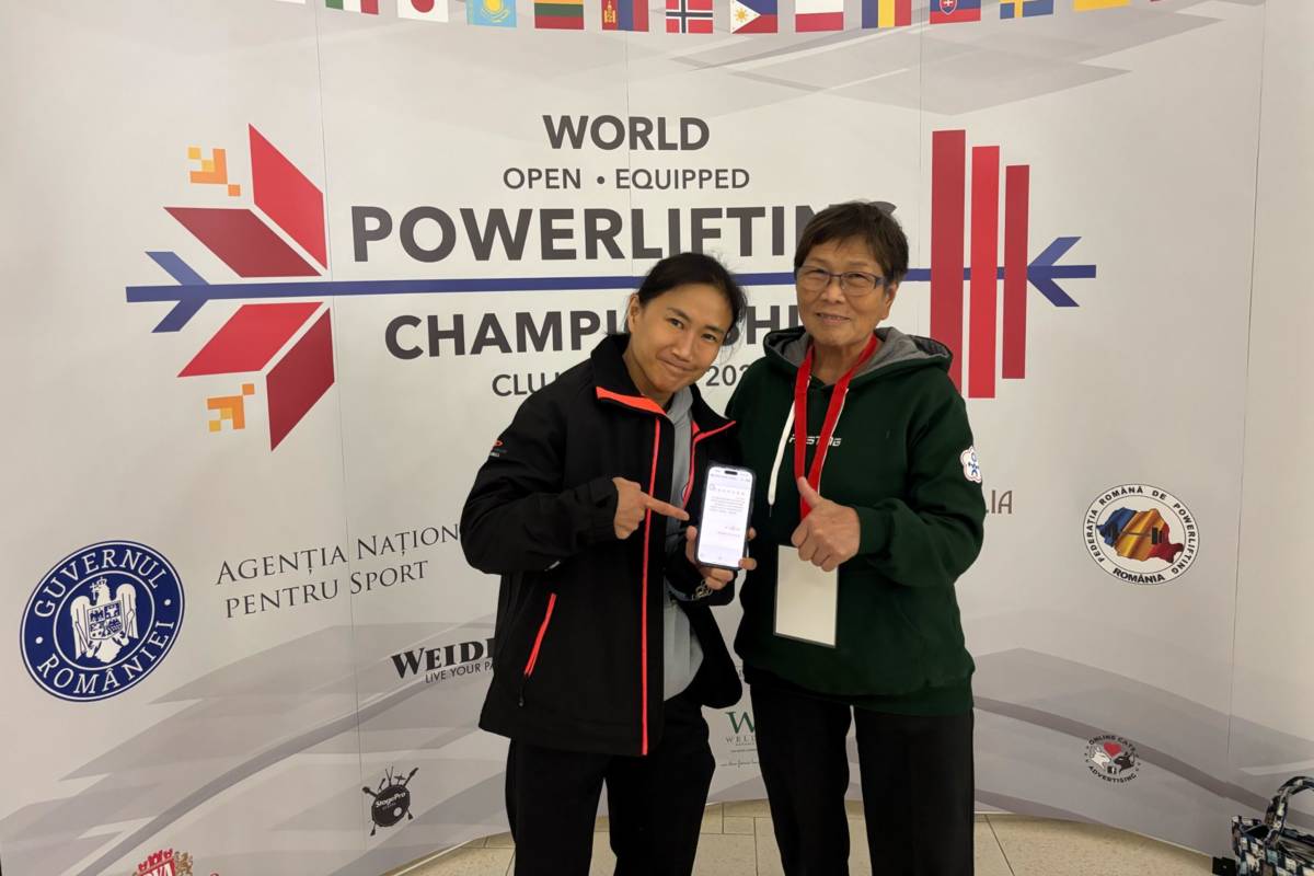 2025 年世界公開裝備健力錦標賽，我國陳葦綾以175 公斤成績奪得硬舉項目金牌。(運動部提供)