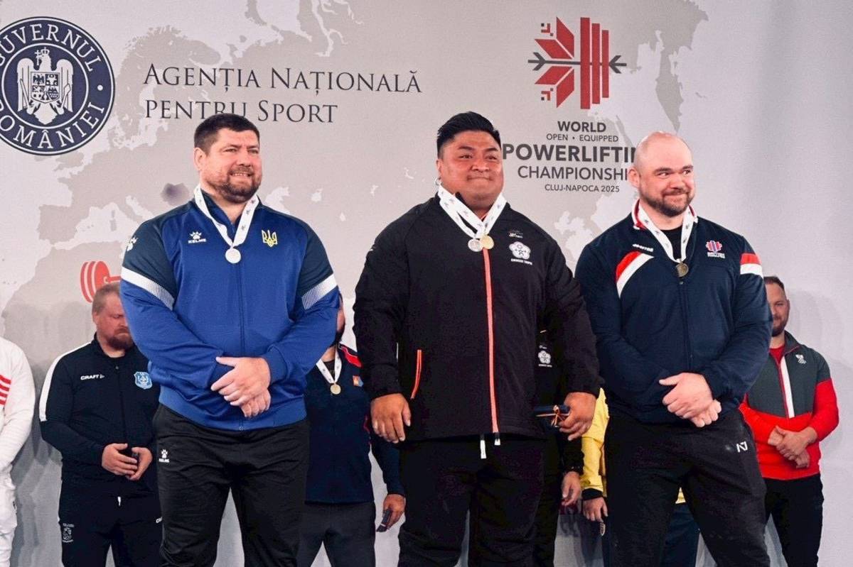 2025年世界公開裝備健力錦標賽，我國楊森選手榮獲男子組120公斤級臥舉項目金牌