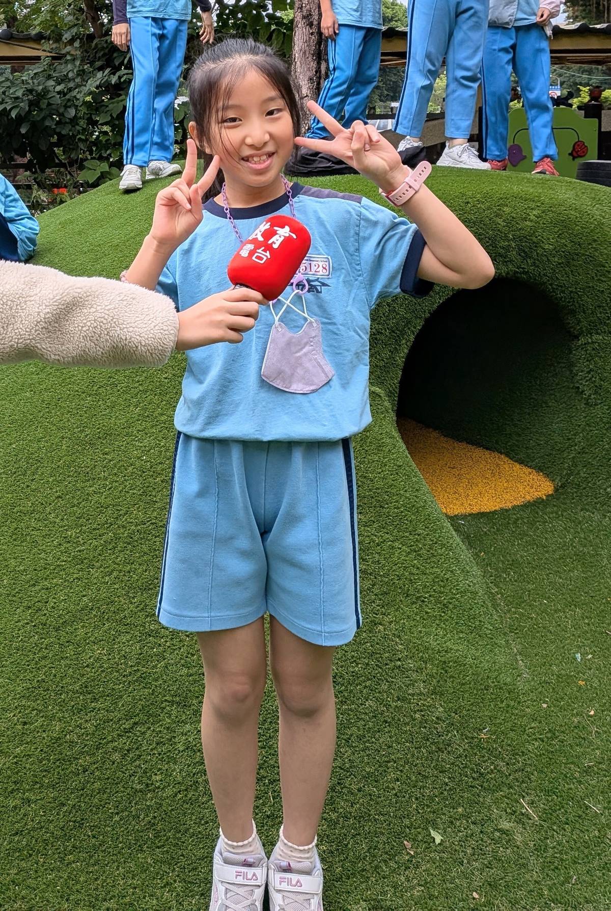 五年級學生黃芃熙表示，大家都很期待下課時間到遊戲場玩

