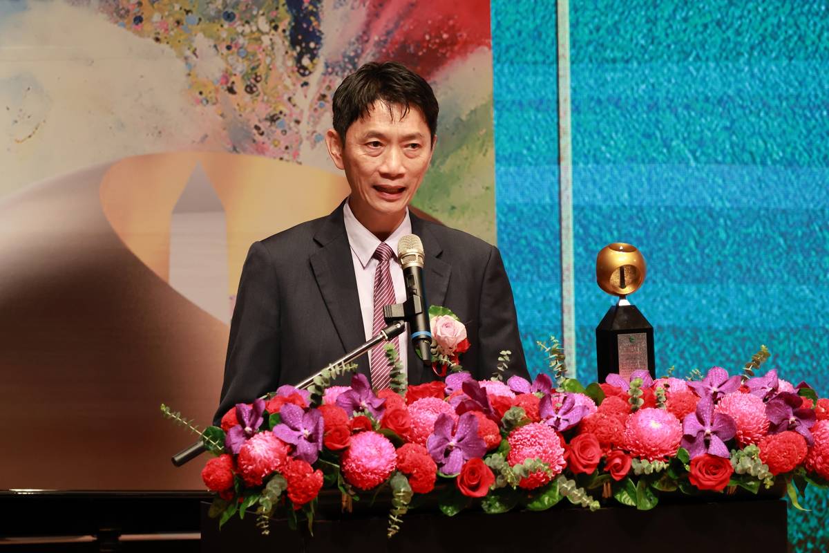 工研院電子與光電系統研究所張世杰所長發表得獎感言 (東元提供)