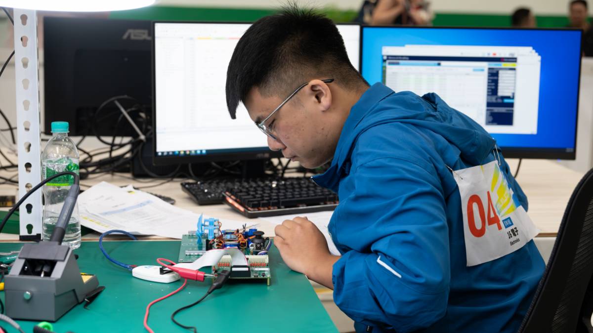 第54屆全國技能競賽，那是廖容陞第一次進入全國賽（圖源：顏政田）