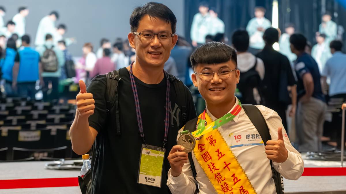 廖容陞獲得第55屆全國技能競賽金牌（圖源：顏政田）