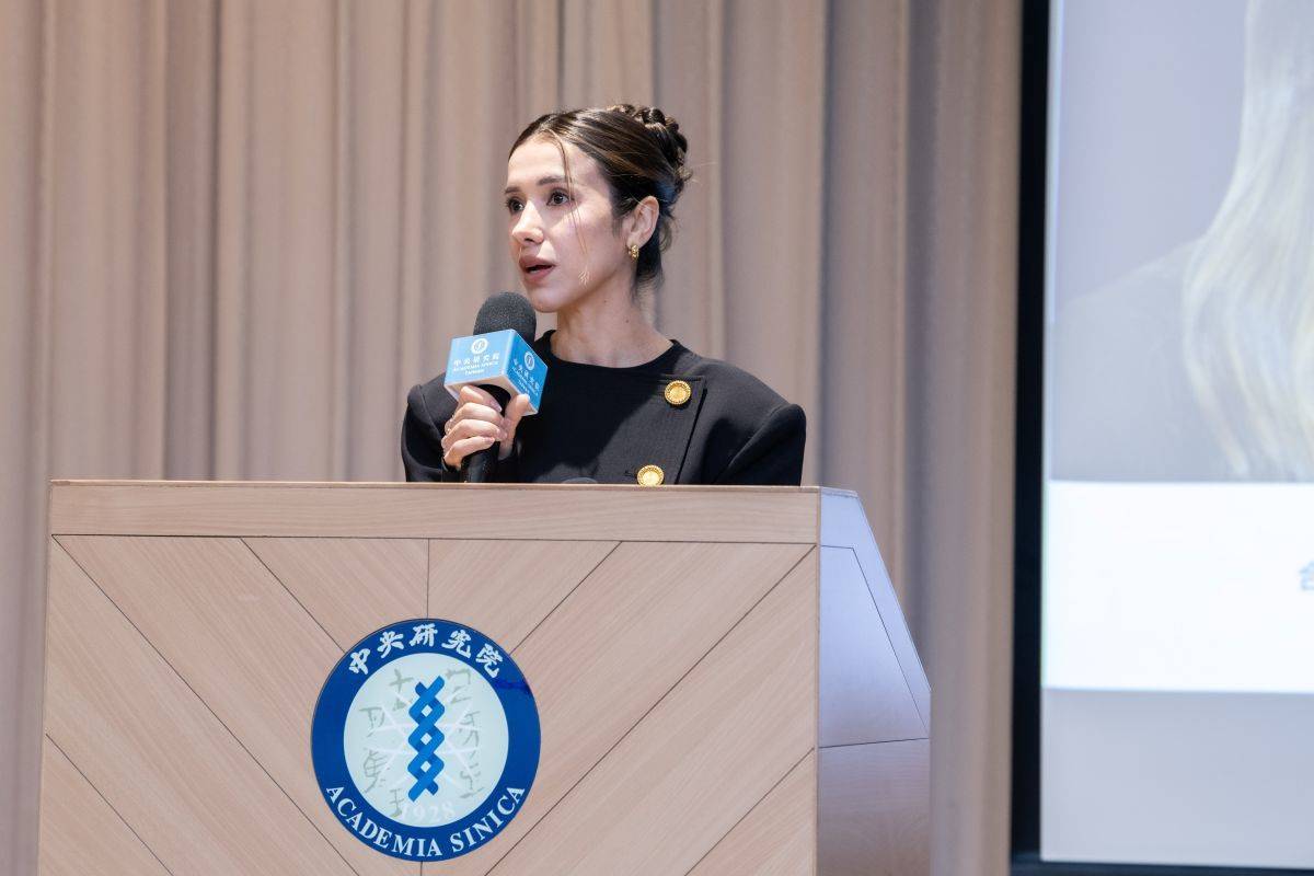 穆拉德女士呼籲全球終止衝突性暴力(圖片提供:中研院)