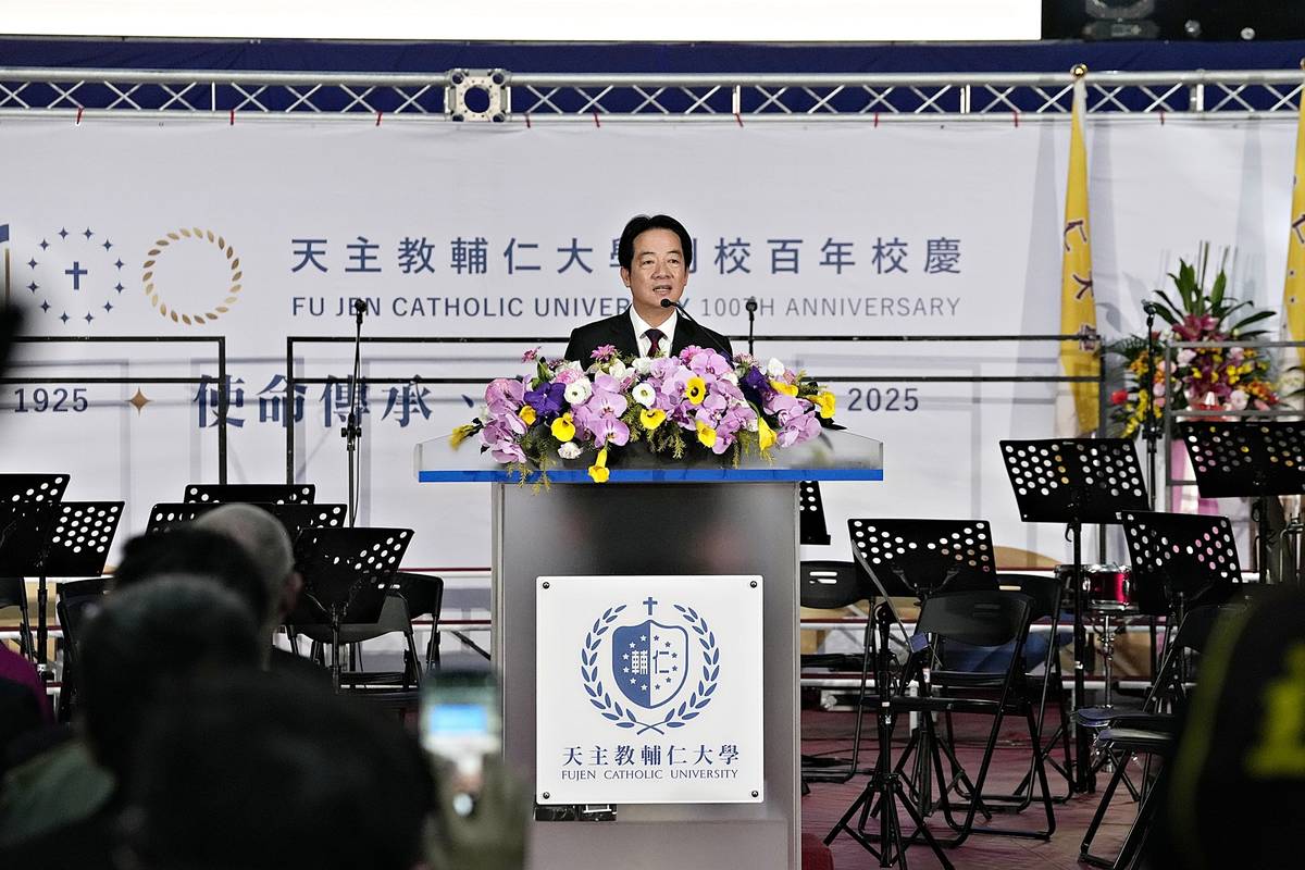 賴清德總統非常肯定與敬佩天主教會以及神職人員為臺灣長久以來的貢獻 (輔大提供)