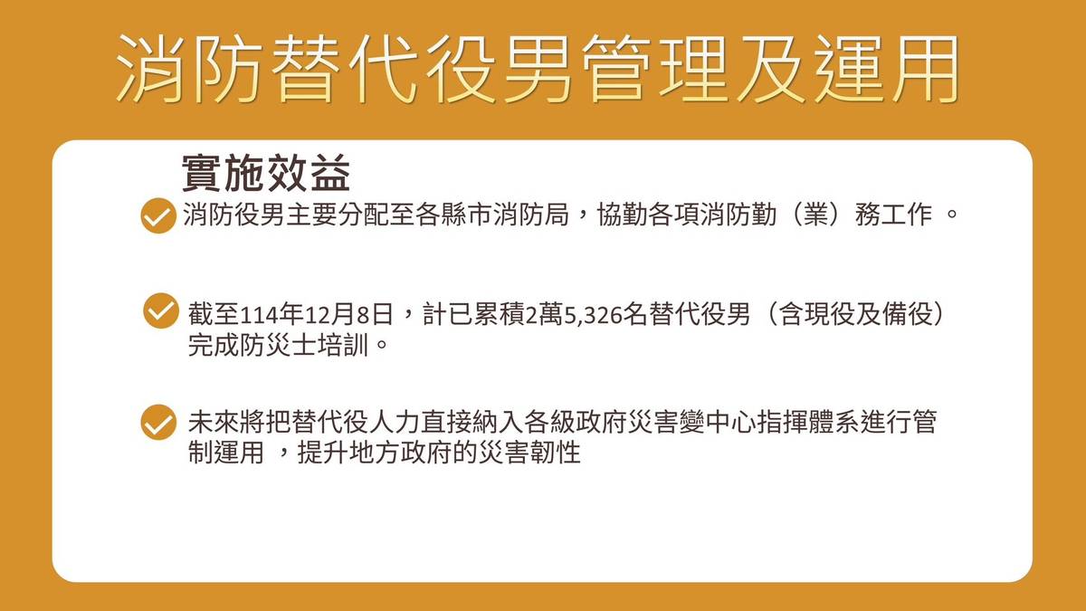 內政部記者會談替代役役男管理運用